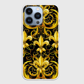 Чехол для iPhone 13 Pro с принтом gold spades в Новосибирске,  |  | gold | life | versace | vip | абстракция | богатство | в золоте | версаче | версачи | виайпи | вип | золотая | золото | линия | нейтральная | позолоченное | стайл | стиль | текстуры | узоры | шик