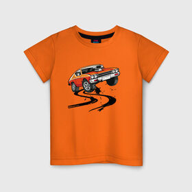Детская футболка хлопок с принтом гоночная машина в Новосибирске, 100% хлопок | круглый вырез горловины, полуприлегающий силуэт, длина до линии бедер | hot wheels | гонка | гоночная машина | машины | спортивная машина