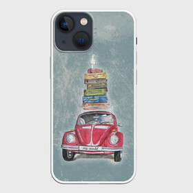 Чехол для iPhone 13 mini с принтом милая машинка в Новосибирске,  |  | акварель | иллюстрация | машинки | машины | ретро