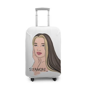 Чехол для чемодана 3D с принтом Siyamore_ в Новосибирске, 86% полиэфир, 14% спандекс | двустороннее нанесение принта, прорези для ручек и колес | blogger | xbloggers | xhouse | блогер | блогеры | инстаграм | тикток