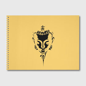 Альбом для рисования с принтом Будда в Новосибирске, 100% бумага
 | матовая бумага, плотность 200 мг. | Тематика изображения на принте: будда | восток | иероглифы | лик | лицо | татуировки.