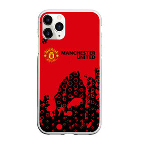 Чехол для iPhone 11 Pro Max матовый с принтом MANCHESTER UNITED в Новосибирске, Силикон |  | 