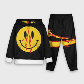 Детский костюм 3D (с толстовкой) с принтом Pop Up Smiley в Новосибирске,  |  | plohoyparen | smile | v.vlone | vlone pop up smiley | влоне | смайл | смайлик | эмоджи