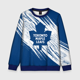 Детский свитшот 3D с принтом Toronto Maple Leafs,  в Новосибирске, 100% полиэстер | свободная посадка, прямой крой, мягкая тканевая резинка на рукавах и понизу свитшота | hockey | maple leafs | nhl | toronto | toronto maple leafs | usa | мейпл лифс | нхл | спорт | сша | торонто | торонто мейпл лифс | хоккей | шайба