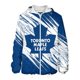 Мужская куртка 3D с принтом Toronto Maple Leafs, в Новосибирске, ткань верха — 100% полиэстер, подклад — флис | прямой крой, подол и капюшон оформлены резинкой с фиксаторами, два кармана без застежек по бокам, один большой потайной карман на груди. Карман на груди застегивается на липучку | hockey | maple leafs | nhl | toronto | toronto maple leafs | usa | мейпл лифс | нхл | спорт | сша | торонто | торонто мейпл лифс | хоккей | шайба