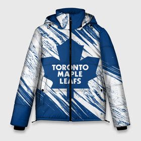Мужская зимняя куртка 3D с принтом Toronto Maple Leafs в Новосибирске, верх — 100% полиэстер; подкладка — 100% полиэстер; утеплитель — 100% полиэстер | длина ниже бедра, свободный силуэт Оверсайз. Есть воротник-стойка, отстегивающийся капюшон и ветрозащитная планка. 

Боковые карманы с листочкой на кнопках и внутренний карман на молнии. | Тематика изображения на принте: hockey | maple leafs | nhl | toronto | toronto maple leafs | usa | мейпл лифс | нхл | спорт | сша | торонто | торонто мейпл лифс | хоккей | шайба