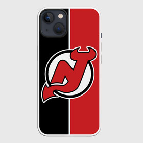 Чехол для iPhone 13 с принтом Нью Джерси Девилз в Новосибирске,  |  | devils | hockey | new jersey | new jersey devils | nhl | usa | девилз | нхл | нью джерси | нью джерси девилз | спорт | сша | хоккей | шайба