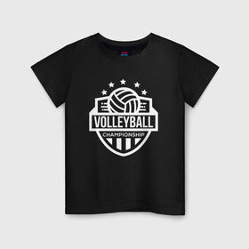Детская футболка хлопок с принтом ВОЛЕЙБОЛ в Новосибирске, 100% хлопок | круглый вырез горловины, полуприлегающий силуэт, длина до линии бедер | Тематика изображения на принте: beach | voleybal | volleyball | волебол | волейбол | волейболист | волейболистка | воллейбол | пляжный | я люблю