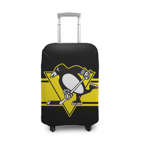 Чехол для чемодана 3D с принтом Pittsburgh Penguins Cl. в Новосибирске, 86% полиэфир, 14% спандекс | двустороннее нанесение принта, прорези для ручек и колес | hockey | nhl | penguins | pittsburg | pittsburgh | pittsburgh penguins | usa | нхл | пингвинз | питтсбург | питтсбург пингвинз | спорт | сша | хоккей | шайба