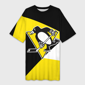 Платье-футболка 3D с принтом Pittsburgh Penguins Exclusive в Новосибирске,  |  | hockey | nhl | penguins | pittsburg | pittsburgh | pittsburgh penguins | usa | нхл | пингвинз | питтсбург | питтсбург пингвинз | спорт | сша | хоккей | шайба