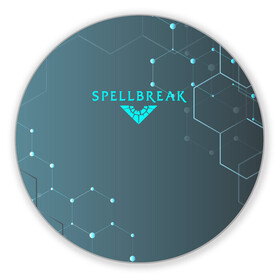 Коврик для мышки круглый с принтом Spellbreak Hex в Новосибирске, резина и полиэстер | круглая форма, изображение наносится на всю лицевую часть | Тематика изображения на принте: battle royal | fantasy | game | game spellbreak | hex | logo spellbreak | rpg | spellbreak | боевая магия | боевой маг | игра | игра spellbreak | королевская битва | логотип | логотип spellbreak | магические перчатки | персонажи spellbreak | р