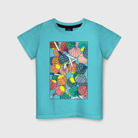 Детская футболка хлопок с принтом Чупа чупсы в Новосибирске, 100% хлопок | круглый вырез горловины, полуприлегающий силуэт, длина до линии бедер | конфеты | сладкое | сладости | чупа чупс | яркие цвета