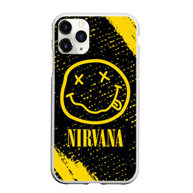 Чехол для iPhone 11 Pro Max матовый с принтом NIRVANA НИРВАНА в Новосибирске, Силикон |  | Тематика изображения на принте: band | cobain | face | kurt | logo | music | nirvana | rock | rocknroll | группа | кобейн | курт | лого | логотип | музыка | музыкальная | нирвана | рожица | рок | рокнролл | символ
