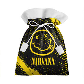 Подарочный 3D мешок с принтом NIRVANA / НИРВАНА в Новосибирске, 100% полиэстер | Размер: 29*39 см | Тематика изображения на принте: band | cobain | face | kurt | logo | music | nirvana | rock | rocknroll | группа | кобейн | курт | лого | логотип | музыка | музыкальная | нирвана | рожица | рок | рокнролл | символ
