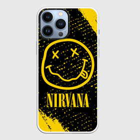 Чехол для iPhone 13 Pro Max с принтом NIRVANA   НИРВАНА в Новосибирске,  |  | band | cobain | face | kurt | logo | music | nirvana | rock | rocknroll | группа | кобейн | курт | лого | логотип | музыка | музыкальная | нирвана | рожица | рок | рокнролл | символ