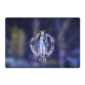 Магнитный плакат 3Х2 с принтом Nezuko Cyberpunk в Новосибирске, Полимерный материал с магнитным слоем | 6 деталей размером 9*9 см | cyberpunk | demon slayer | kamado | kimetsu no aiba | nezuko | камадо | киберпанк | незуко