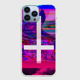 Чехол для iPhone 13 Pro Max с принтом Cross в Новосибирске,  |  | Тематика изображения на принте: abstraction | color | cross | eye | glitch | neon | vanguard | view | абстракция | авангард | взгляд | глаз | глитч | крест | неон | цвет