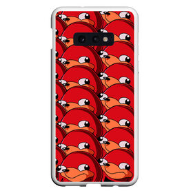 Чехол для Samsung S10E с принтом Knuckles в Новосибирске, Силикон | Область печати: задняя сторона чехла, без боковых панелей | Тематика изображения на принте: knuckles | meme | кнаклз | мемы | наклз | соник