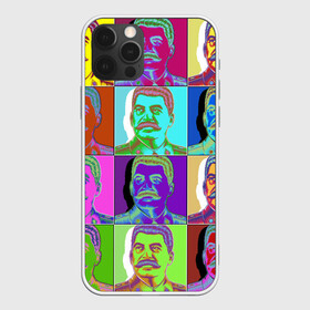 Чехол для iPhone 12 Pro Max с принтом Stalin pop-art в Новосибирске, Силикон |  | Тематика изображения на принте: chief | color | eyes | moustache | pop art | stalin | view | взгляд | вождь | глаза | поп  арт | сталин | усы | цвет