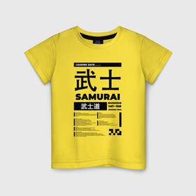 Детская футболка хлопок с принтом КИБЕРПАНК,SAMURAI,САМУРАЙ, в Новосибирске, 100% хлопок | круглый вырез горловины, полуприлегающий силуэт, длина до линии бедер | Тематика изображения на принте: samurai | бусидо | иероглифы | киберпанк | самурай | символы | сэнгоку дзидай | японский