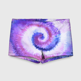 Детские купальные плавки 3D с принтом TIE-DYE PURPLE в Новосибирске, Полиэстер 85%, Спандекс 15% | Слитный крой, подклад по переду изделия, узкие бретели | dye | multicolor | tie | trend | акварель | брызги | градиент | дай | колор | краски | красочная | мульти | потёки | пятна | радуга | радужная | тай | тайдай | текстура | тренд | хиппи