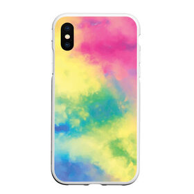 Чехол для iPhone XS Max матовый с принтом Tie-Dye в Новосибирске, Силикон | Область печати: задняя сторона чехла, без боковых панелей | dye | multicolor | tie | trend | акварель | брызги | градиент | дай | колор | краски | красочная | мульти | потёки | пятна | радуга | радужная | тай | тайдай | текстура | тренд | хиппи