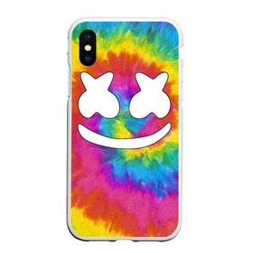 Чехол для iPhone XS Max матовый с принтом MARSHMELLO в Новосибирске, Силикон | Область печати: задняя сторона чехла, без боковых панелей | fortnite | marshmallo | marshmallow | marshmello | marshmellow | маршмелло | маршмеллоу | розы | фортнайт