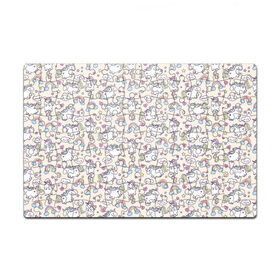 Пазл магнитный 126 элементов с принтом Единорог в Новосибирске, полимерный материал с магнитным слоем | 126 деталей, размер изделия —  180*270 мм | арт | единорог | единороги | звезда | звёзды | лошади | облако | облачко | пони | радуга | рисунок