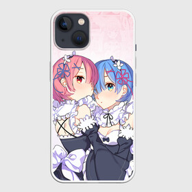 Чехол для iPhone 13 с принтом Re:Zero, Рам и Рем в Новосибирске,  |  | ram | re zero | re:zero | re:zero starting life in another world | re:zero жизнь с нуля в альтернативном мире | rem | аниме | жизнь с нуля в другом мире | манга | рам и рем