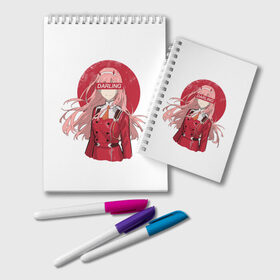 Блокнот с принтом ZeroTwo (Darling in the Franx) в Новосибирске, 100% бумага | 48 листов, плотность листов — 60 г/м2, плотность картонной обложки — 250 г/м2. Листы скреплены удобной пружинной спиралью. Цвет линий — светло-серый
 | 002 | ahegao | anime | darling | franx | franxx | girl | girls | in | senpai | the | two | waifu | zero | zerotwo | аниме | ахегао | вайфу | девушка | семпай | сенпай | тян