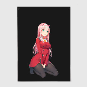 Постер с принтом ZeroTwo (Darling in the Franx) в Новосибирске, 100% бумага
 | бумага, плотность 150 мг. Матовая, но за счет высокого коэффициента гладкости имеет небольшой блеск и дает на свету блики, но в отличии от глянцевой бумаги не покрыта лаком | 002 | ahegao | anime | darling | franx | franxx | girl | girls | in | senpai | the | two | waifu | zero | zerotwo | аниме | ахегао | вайфу | девушка | семпай | сенпай | тян