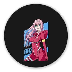 Коврик для мышки круглый с принтом ZeroTwo (Darling in the Franx) в Новосибирске, резина и полиэстер | круглая форма, изображение наносится на всю лицевую часть | 002 | 02 | ahegao | anime | darling | franx | franxx | girl | girls | in | senpai | the | two | waifu | zero | zerotwo | аниме | ахегао | вайфу | девушка | семпай | сенпай | тян