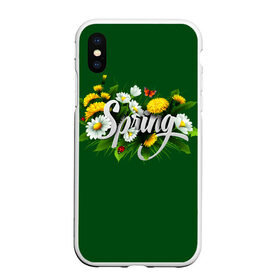 Чехол для iPhone XS Max матовый с принтом Весна в Новосибирске, Силикон | Область печати: задняя сторона чехла, без боковых панелей | весна | одуванчики | полевые цветы. | ромашки | цветы