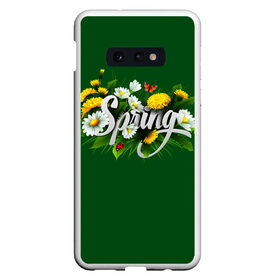 Чехол для Samsung S10E с принтом Весна в Новосибирске, Силикон | Область печати: задняя сторона чехла, без боковых панелей | весна | одуванчики | полевые цветы. | ромашки | цветы