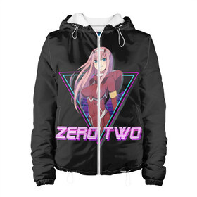 Женская куртка 3D с принтом ZeroTwo (Darling in the Franx) в Новосибирске, ткань верха — 100% полиэстер, подклад — флис | прямой крой, подол и капюшон оформлены резинкой с фиксаторами, два кармана без застежек по бокам, один большой потайной карман на груди. Карман на груди застегивается на липучку | 002 | 02 | ahegao | anime | darling | franx | franxx | girl | girls | in | senpai | the | two | waifu | zero | zerotwo | аниме | ахегао | вайфу | девушка | семпай | сенпай | тян