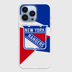 Чехол для iPhone 13 Pro с принтом Нью Йорк Рейнджерс в Новосибирске,  |  | hockey | new york | new york rangers | nhl | rangers | usa | нхл | нью йорк | нью йорк рейнджерс | рейнджерс | спорт | сша | хоккей | шайба