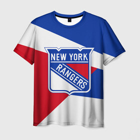 Мужская футболка 3D с принтом Нью-Йорк Рейнджерс в Новосибирске, 100% полиэфир | прямой крой, круглый вырез горловины, длина до линии бедер | Тематика изображения на принте: hockey | new york | new york rangers | nhl | rangers | usa | нхл | нью йорк | нью йорк рейнджерс | рейнджерс | спорт | сша | хоккей | шайба