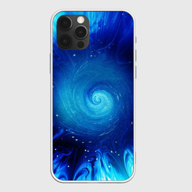 Чехол для iPhone 12 Pro Max с принтом Водоворот в Новосибирске, Силикон |  | Тематика изображения на принте: abstraction | fractal | whirlpool | абстракция | синий цвет.