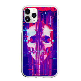 Чехол для iPhone 11 Pro матовый с принтом Skull glitch в Новосибирске, Силикон |  | color | fashion | glitch | jaw | skull | vanguard | авангард | глитч | мода | пасть | цвет | череп