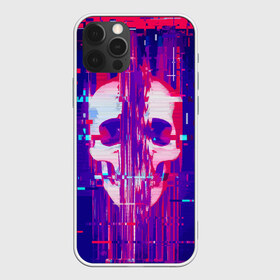 Чехол для iPhone 12 Pro Max с принтом Skull glitch в Новосибирске, Силикон |  | color | fashion | glitch | jaw | skull | vanguard | авангард | глитч | мода | пасть | цвет | череп