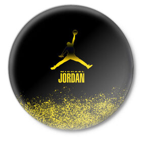 Значок с принтом Jordan в Новосибирске,  металл | круглая форма, металлическая застежка в виде булавки | air | jordan | michael | nba | баскетбол | баскетболист | джордан | джордан айр | игра | майкл | майкл джордан | мяч | спорт