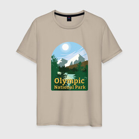Мужская футболка хлопок с принтом Олимпик национальный парк США в Новосибирске, 100% хлопок | прямой крой, круглый вырез горловины, длина до линии бедер, слегка спущенное плечо. | Тематика изображения на принте: dc | district | forest | landscape | national | olympic | park | retro | souvenir | usa | vintage | washington | америка | вашингтон | винтаж | горы | колумбия | лес | округ | пейзаж | река | ретро | речка | северная | сувенир | сувенирная | сша 
