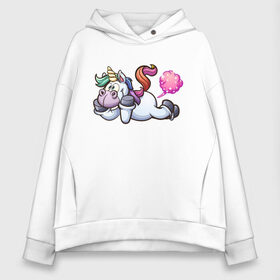 Женское худи Oversize хлопок с принтом Unicorn Fun в Новосибирске, френч-терри — 70% хлопок, 30% полиэстер. Мягкий теплый начес внутри —100% хлопок | боковые карманы, эластичные манжеты и нижняя кромка, капюшон на магнитной кнопке | Тематика изображения на принте: bob | bob marley | goodboy | horse | poni | rainbow | unicorn | арт | боб марли | бобмарли | волшебство | детство | единорог | животные | кайф | картинка | конь | лошадь | магия | мем | полёт | пони | пук | радуга | ракета | рисунок