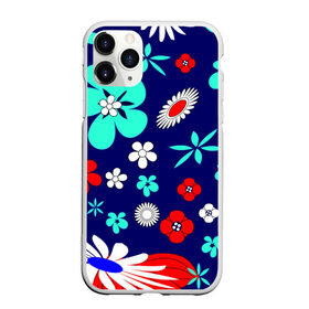 Чехол для iPhone 11 Pro Max матовый с принтом Lorri в Новосибирске, Силикон |  | Тематика изображения на принте: blue | flowers | leaves | patterns | summer | texture | летний | листки | синий | текстура | узоры | цветы
