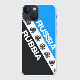 Чехол для iPhone 13 mini с принтом RUSSIA SPORT в Новосибирске,  |  | russia | sport | герб | империя | имперский | патриот | патриотизм | российская | россия | русский | спорт | страны | флаг | я русский