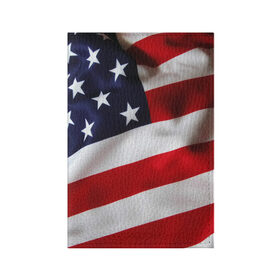Обложка для паспорта матовая кожа с принтом США | USA в Новосибирске, натуральная матовая кожа | размер 19,3 х 13,7 см; прозрачные пластиковые крепления | states | united | usa | америка | америки | герб | северная | соединенные | сша | флаг | штаты | южная