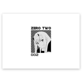 Поздравительная открытка с принтом Zero Two в Новосибирске, 100% бумага | плотность бумаги 280 г/м2, матовая, на обратной стороне линовка и место для марки
 | Тематика изображения на принте: 002 | 02 | cyber | cyberpunk | darling | franxx | japan | two | zero | zerotwo | два | девушка | демон | дьявол | зеро | зероту | зеротул | итиго | ичиго | киберпанк | меха | мехо | милый | ноль | нольдва | ту | франксе | франсе | хиро