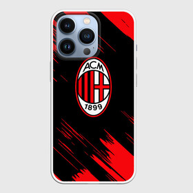 Чехол для iPhone 13 Pro с принтом AC MILAN. в Новосибирске,  |  | fc | football | football club | milan | sport | милан | спорт | спортивные | униформа | фирменные цвета | фк | футбол | футбольный клуб