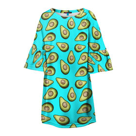 Детское платье 3D с принтом Авокадо в Новосибирске, 100% полиэстер | прямой силуэт, чуть расширенный к низу. Круглая горловина, на рукавах — воланы | avocado | avokado | neon | pattern | pattern avocado | авакадо | авокадо | неон | овокадо | патерн | патерн авокадо | паттерн | паттерн авокадо | персея | растения | рисунок | фон авокадо | фрукт | фрукты