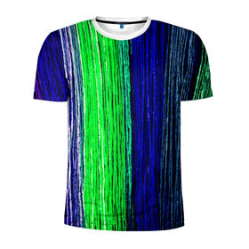 Мужская футболка 3D спортивная с принтом GD в Новосибирске, 100% полиэстер с улучшенными характеристиками | приталенный силуэт, круглая горловина, широкие плечи, сужается к линии бедра | bright | colorful | fabric | texture | разноцветный | текстура | ткань | яркий